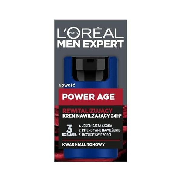LOréal Paris Men Expert Power Age Crème Hydratante Revitalisante 24h, 50 ml