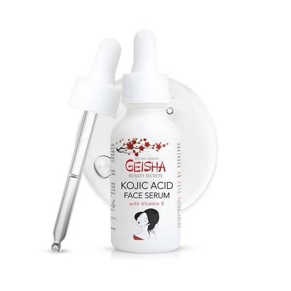 Sérum Geisha à lAcide Kojique | 1 Fl oz / 30ml | Aide à Réduire les Taches Sombres sur le Visage, le Corps, les Aisselles, l