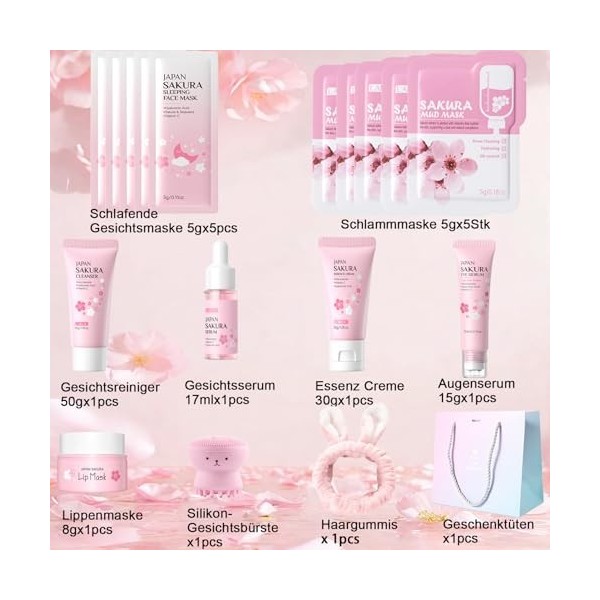 Sakura Sakura Kit de soin du visage hydratant pour fille