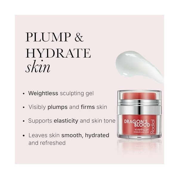 Rodial Dragons Blood Sculpting Gel 9 ml - Crème Visage Rajeunissante et Ultra-Hydratante - Formule Gel/Crème Rafraîchissante ...