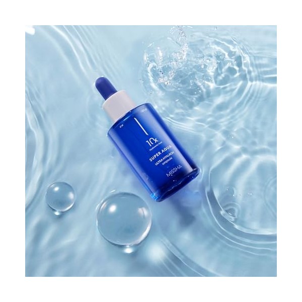 MISSHA - Super Aqua Ultra Hyalron Ampoule | Hydratation Profonde avec Acide Hyaluronique | Réparation Intensive | Peau Rayonn