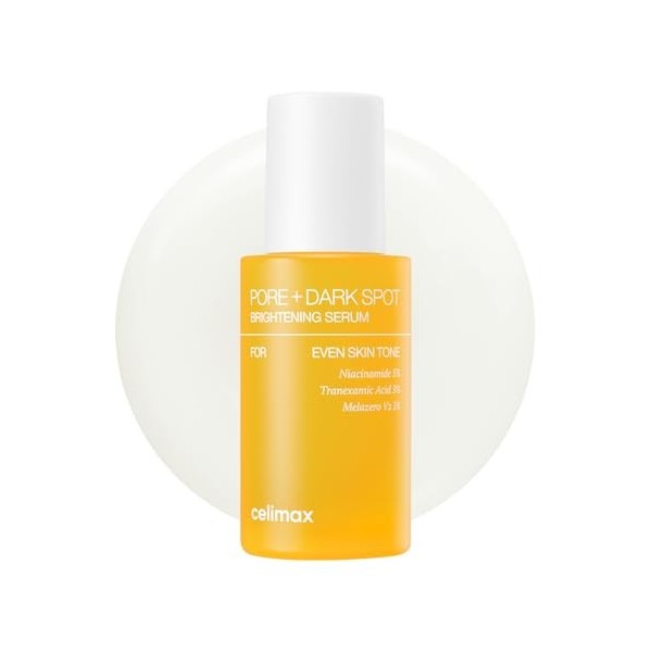 celimax Sérum Éclaircissant Anti-Taches Pour Les Pores Dilatés, Sérum Gel À La Niacinamide, À LAcide Tranexamique Et Aux Age