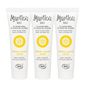 Marilou Bio - Lot 3 Crèmes Visage Jour de la gamme Classic - La crème de jour bio hydratante et nourrissante - Tous types de ...