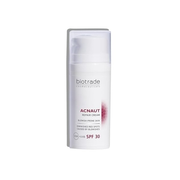Acne Out Crème réparatrice SPF 30 30 ml spécialement conçue pour les cicatrices acnées Réduit les taches rouges sur la peau P