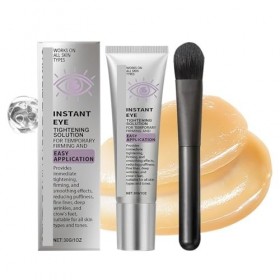 Crème for Les Yeux - Améliore la Fermeté de la Peau, Hydrate En Profondeur le Contour Des Yeux, Applicateur Pinceau for Une A