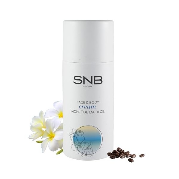 SNB Professional Crème énergisante pour le visage 100 ml avec monoi de Tahiti caféine, vitamine A, bisabolol et huile dargan