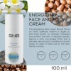 SNB Professional Crème énergisante pour le visage 100 ml avec monoi de Tahiti caféine, vitamine A, bisabolol et huile dargan