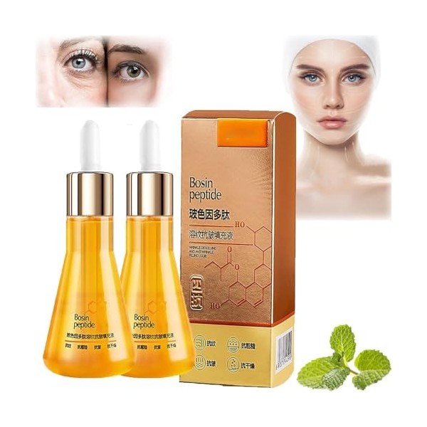 SLXYYYHW Sérum Anti-âge au collagène, Essence de comblement des Rides aux peptides, sérum Anti-âge Anti-Rides pour Le Visage,