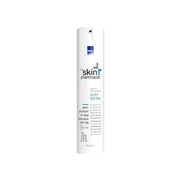 The Skin Pharmacist - CITY DETOX - Crème de Jour Anti-Pollution SPF30 - Protection Solaire & Hydratation - Soin Visage pour P