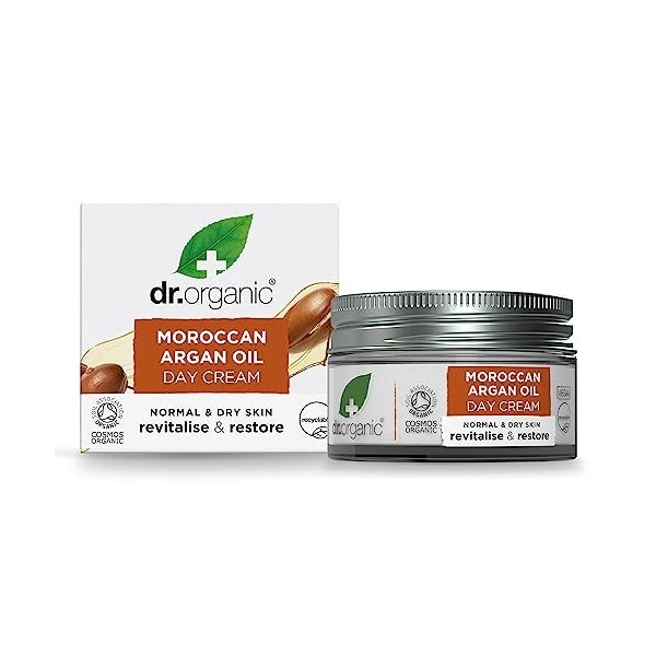 dr.organic argan day cream crema giorno viso a base di olio di argan 50 ml