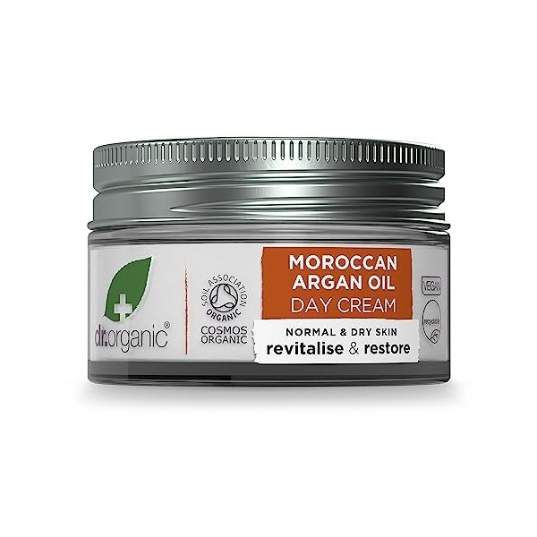 dr.organic argan day cream crema giorno viso a base di olio di argan 50 ml