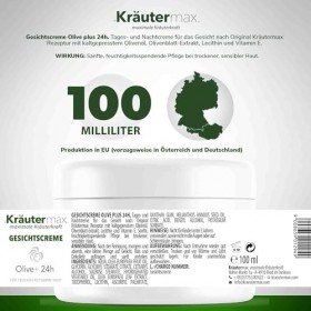 Crème pour le visage à lhuile dolive et aux extraits de feuilles dolivier 100 ml