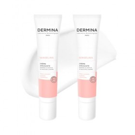 DERMINA Crème Riche Apaisante Peaux Intolérantes, Centella avec Asiatica et Acide Hyaluronique, Unifie le Teint de la Peau, H