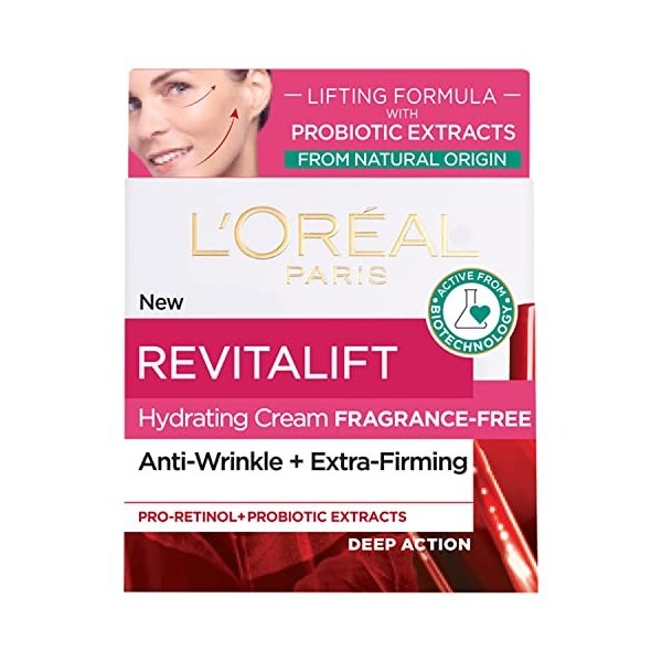 LOréal Revitalift Crème hydratante sans parfum dommages causés par la lumière 