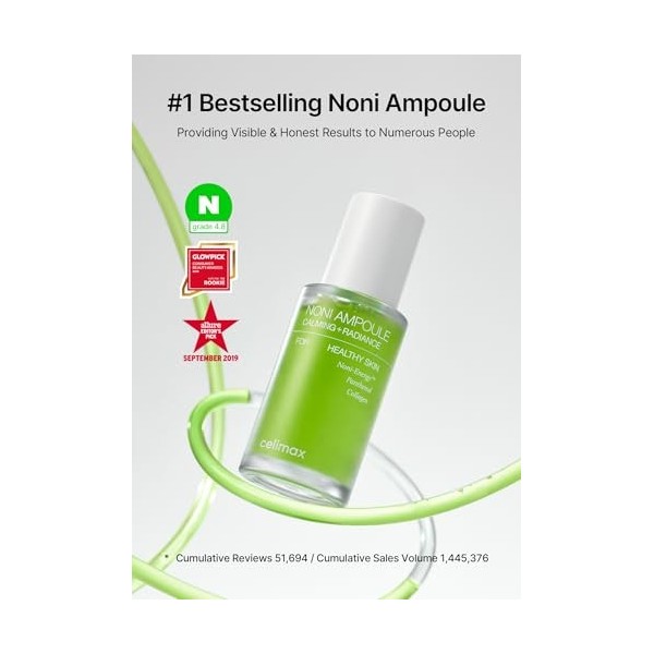 celimax Ampoule Énergisante Noni À LExtrait De Noni, Sérum Hydratant Et Apaisant Pour Les Taches Brunes Et Les Ridules, Anti