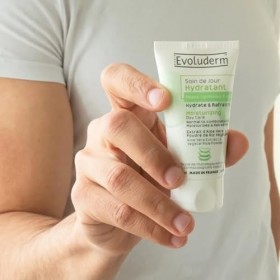 EVOLUDERM - Soin de Jour Hydratant Peaux Normales à Mixtes - 50 ml - 94% dOrigine Naturelle - Végan - Fabrication Française 