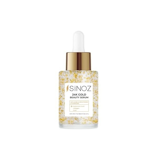 24K Gold Face Serum | Anti-Aging & Hydrating Formula | Reduces Wrinkles & Fine Lines | With Real Gold Particles for Radiant S