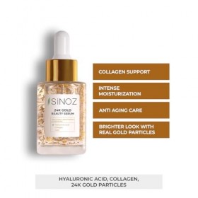 24K Gold Face Serum | Anti-Aging & Hydrating Formula | Reduces Wrinkles & Fine Lines | With Real Gold Particles for Radiant S