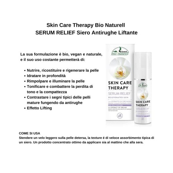 Vitamol Bio naturell Sérum Visage Anti-Rides Liftant pour peaux normales ou sèches 30 ml.