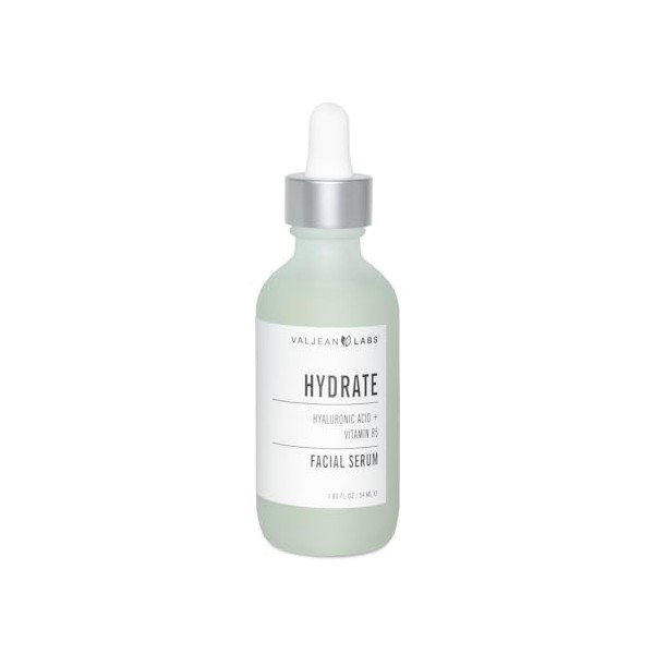 Valjean Labs Sérum pour le visage, hydrate, acide hyaluronique + vitamine B5