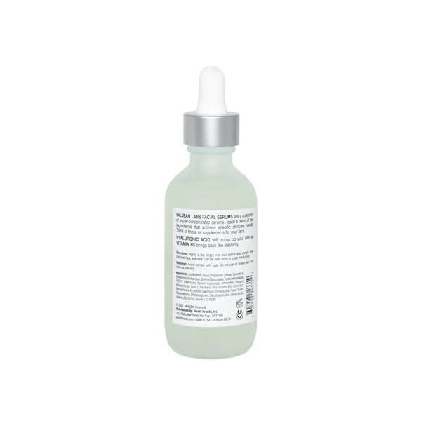 Valjean Labs Sérum pour le visage, hydrate, acide hyaluronique + vitamine B5