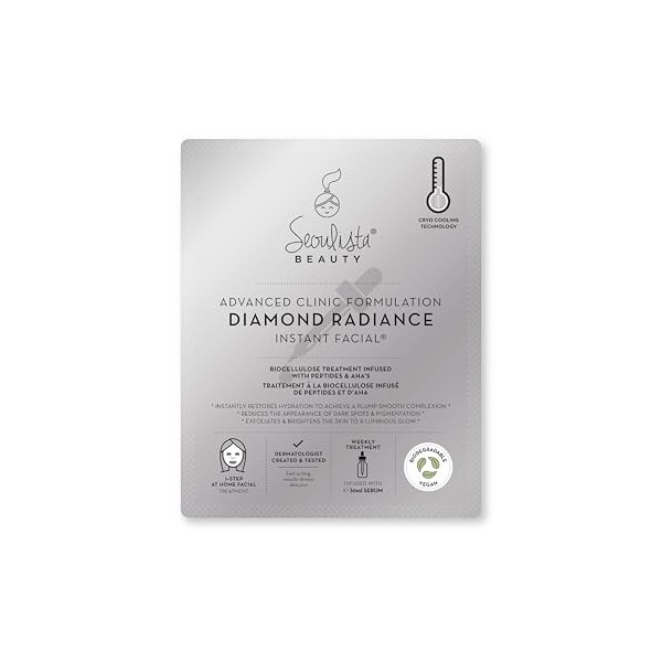 Séoulista Beauty Formulation de la clinique avancée Dianond Radiance Dianond Sacial instantané - Traitement anti-âge avec pep