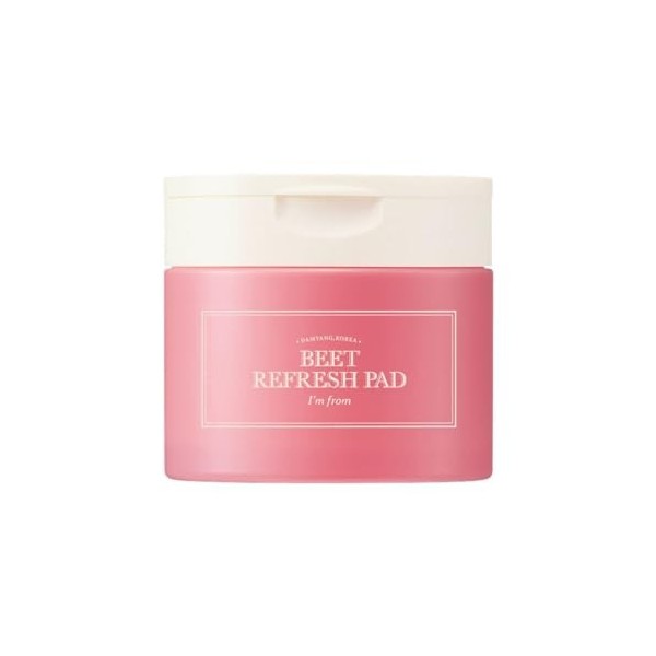 Im from Beet Refresh Pad Lot de 60 feuilles de tampons triple couche pouvant contenir 260 ml dessence, 20 % dextrait de be
