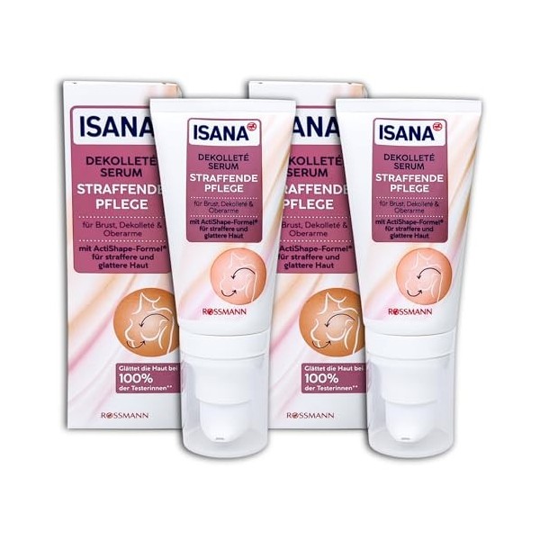 ISANA Lot de 2 sérums décolletés 2 x 75 ml