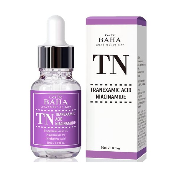 Cos De BAHA TN Tranexamic Acid 5% Serum with Niacinamide 5% for Face/Neck 30ml -to remove Hyper-Pigmentation, Discoloratio