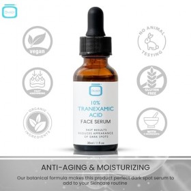 Sérum pour le visage à 10% dacide tranexamique OMIC - 1 fl oz / 30 ml - Sérum éclaircissant pour la peau, pour les taches br