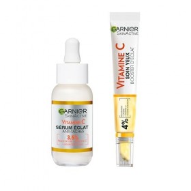 Garnier - Routine éclat quotidien enrichie en Vitamine C - Sérum Anti-Taches Brunes Acide Salicylique et Niacinamide - Soin Y