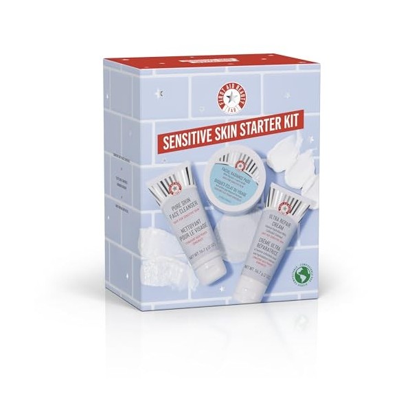 First Aid Beauty Ultra Repair Cream + Pure Skin Cleanser – Intense Hydration Moisturiser for Face + Body 56.7 g + Gentle Faci...