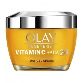 Olay Regenerist AHA 24 + Vitamine C Crème de jour 50 g Gel Crème à la niacinamide Crème pour le visage femme Anti-âge Soin C...