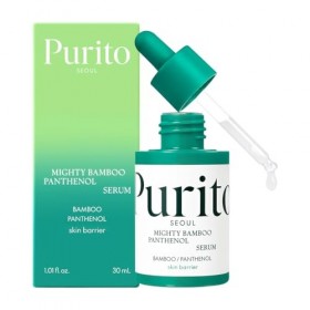 PURITO Mighty Bamboo Sérum au panthénol, sérum phosphorescent, barrière anti-humidité, pour tous les types de peau, absorptio