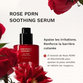 haruharu wonder Rose PDRN Sérum apaisant pour soulager les rougeurs, réparation de barrière avec acide azélaïque, formule hyd