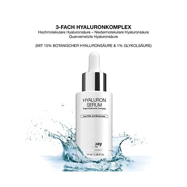 Vitabay Serum acide hyaluronique • Soins visage extra fort à 40 ml