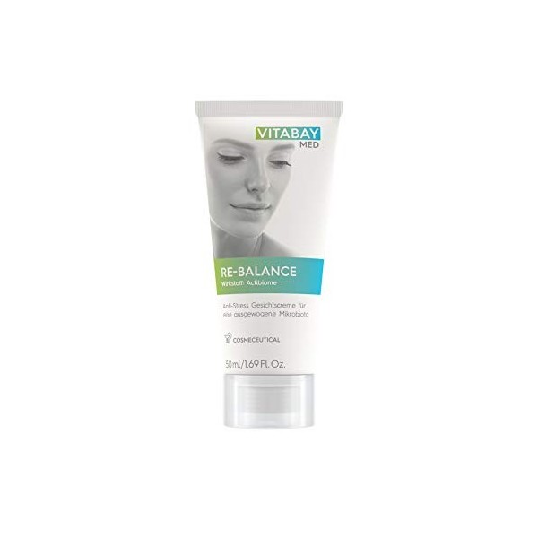 Vitabay Re-Balance 50 ml • Crème visage anti-stress • Équilibre de la microflore pour les peaux sensibles et irritées
