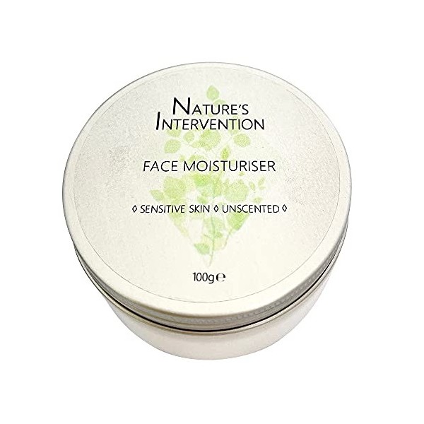 Natures Intervention - Crème Hydratante Visage - 99% Naturel, Sans Parfum Peaux Sensibles. Protège, Hydrate, Apaise & Répare
