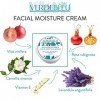 99% Naturel CRÈME HYDRATANTE FACIALE - ÉGLANTIER, THÉ VERT & LAVANDE - 100g de VERDEBLEU pH Équilibré, Hydratant, Doux, Peaux