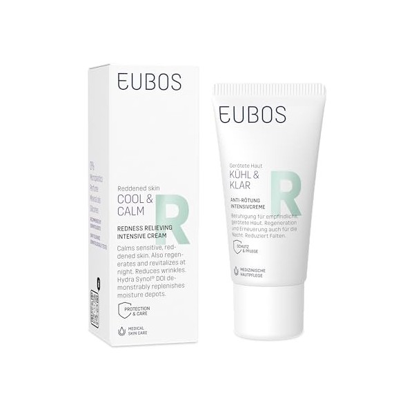 EUBOS FRAIS & NET ANTI-ROUGEURS, Crème Intensive, Soin Apaisant pour Peaux Sensibles Sujettes aux Rougeurs, Réduit les Rides,