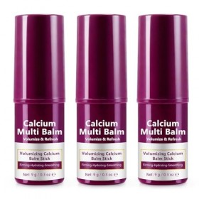 Lot de 3 baumes hydratants au calcium enrichi en collagène, donne à la peau plus de volume et de fraîcheur, soin hydratant et