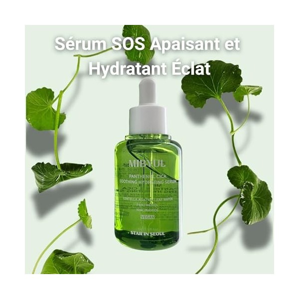 [STAR IN SEOUL] MIBYUL PANTHENOL CICA SOOTHING HYDRATING SERUM, 40 ml, Éclaircissant, Hydratant, Raffermissant, Soin des Pore
