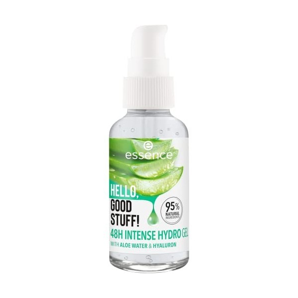essence Hello, Good Stuff! 48h Intense Hydro Gel Sérum pour le visage, transparent, hydratant, lissant, nourrissant, naturel,