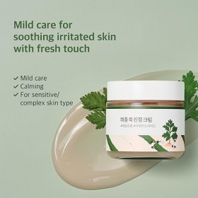 ROUND LAB Crème apaisante à larmoise | Soulage et apaise la peau affectée par le stress et les facteurs environnementaux, Cr