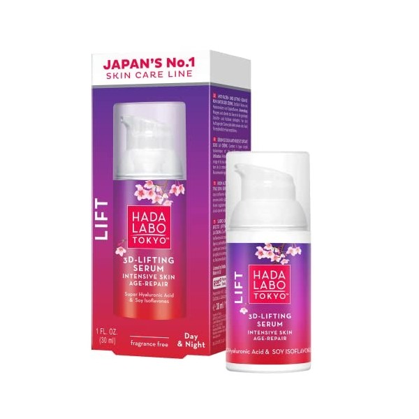 Hada Labo Tokyo Lift Serum Sérum Visage Liftant 3-D, Blanc