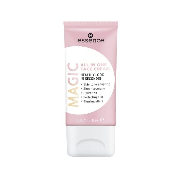essence MAGIC All In One FACE Crème, Crème de jour, Nude, filtre UVA/UVB, lissant, éclatant, pour peau sèche, vegan, sans alc...
