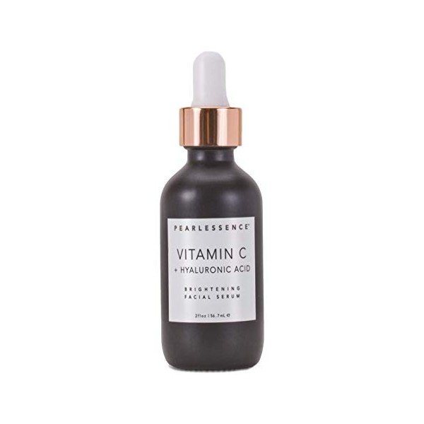 Pearlessence Sérum éclaircissant pour le visage, vitamine C et acide hyaluronique, 2 fl oz
