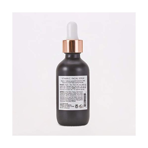 Pearlessence Sérum éclaircissant pour le visage, vitamine C et acide hyaluronique, 2 fl oz