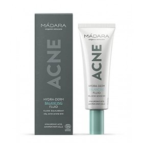 MÁDARA Organic Skincare - ACNE Hydra-Derm Balancing Fluid 40 ml | Hydratation Légère et Équilibrante pour Peau Grasse et Suje