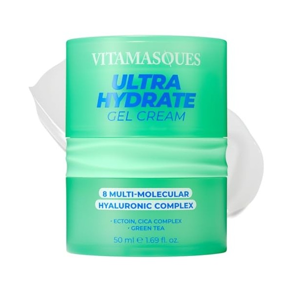Vitamasques - Crème gel ultra hydratante : crème hydratante légère, équilibrante, hydratante et apaisante 1,69 fl oz